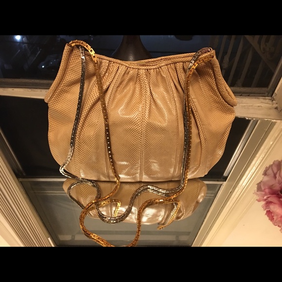 Judith Leiber snake skin purse - Picture 3 of 8